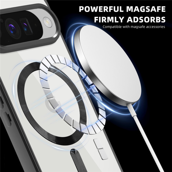 A-One Brand - Google Pixel 10/10 Pro Mobilskal MagSafe med Korthållare - Svart