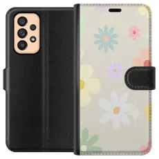 Gustaf - Pl&aring;nboksfodral till Samsung Galaxy A53 5G med fejdande blommor