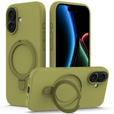 A-One Brand - iPhone 17 Mobiskal MagSafe Kickstand PC + Silikon - Grön