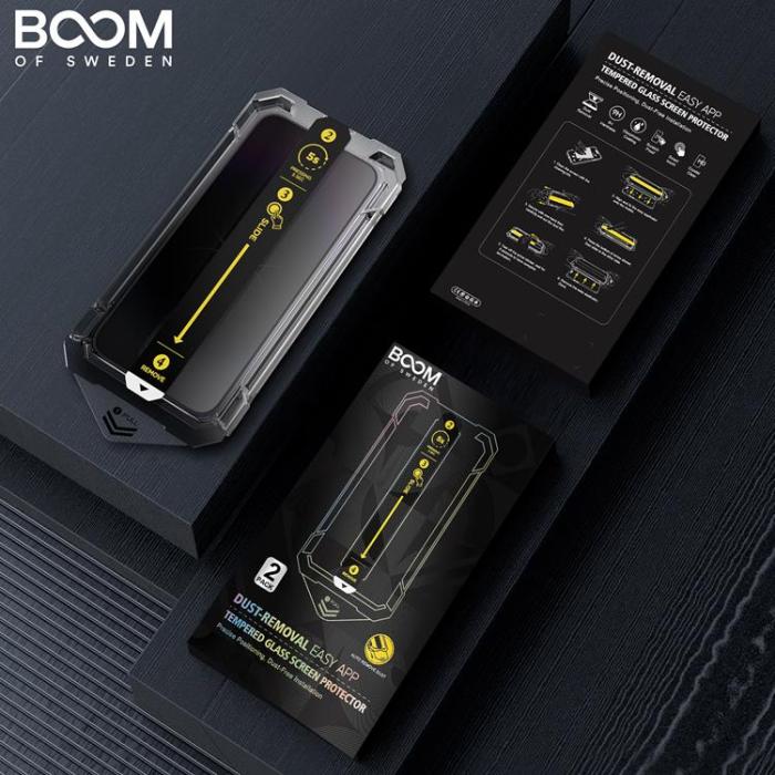 Boom of Sweden - LIVSTIDSGARANTI - BOOM iPhone 12 Pro Privacy Härdat Glas Skärmskydd - 2 Pack