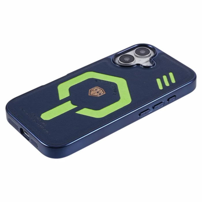 KIGC - KIGC iPhone 16 Mobilskal Magsafe Läder - Blå