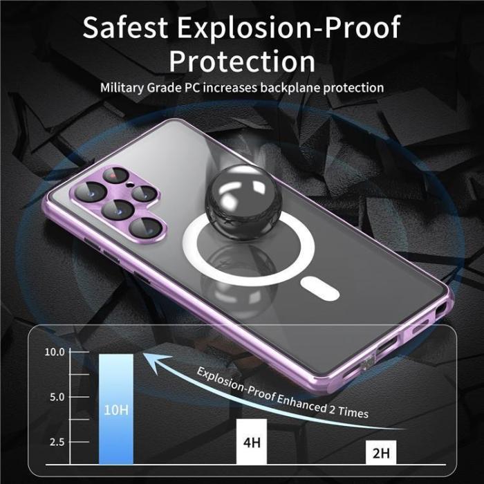 OEM - Galaxy S23 Mobilskal Magsafe Magnetic Metall - Svart