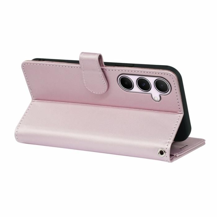 OEM - Samsung Galaxy A37 Plånboksfodral Konstläder Ställ - Roséguld