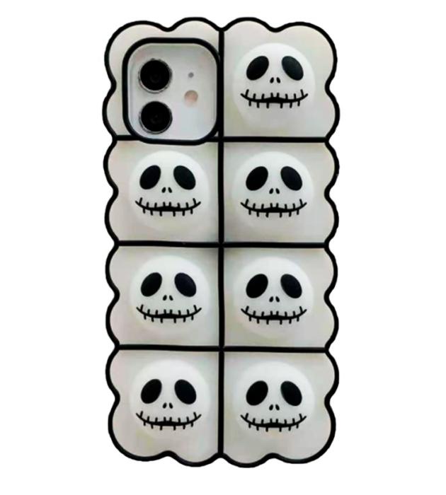 OEM - Glowing Skeleton Pop it fidget skal till iPhone 7/8/SE 2020