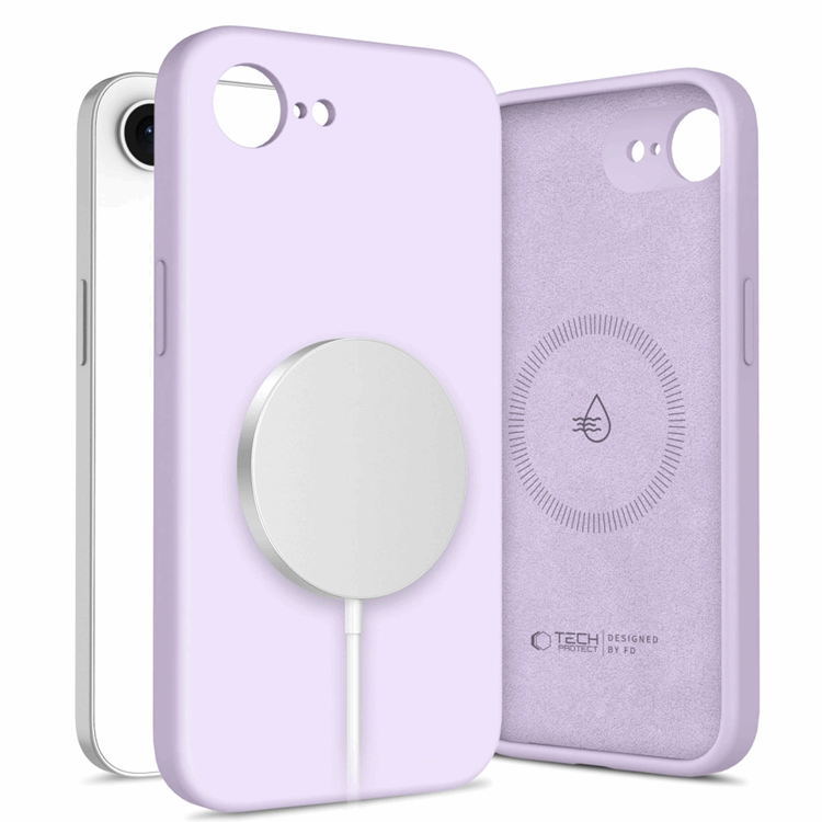 Tech-Protect iPhone 16e Mobilskal Magsafe Liquid Silikon - Mauve | 2353 | AlltMobil