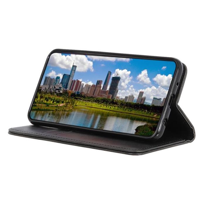 UTGATT1 - Asus Zenfone 9 Plånboksfodral Äkta Läder Flip - Svart
