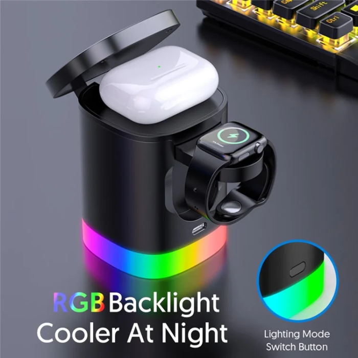 OEM - 3in1 MagSafe Trådlös Laddare iPhone, Apple Watch, Airpods