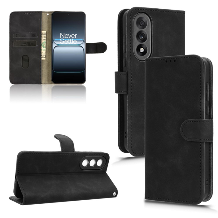 A-One Brand - OnePlus Nord 5 Plånboksfodral Skin Feel Läder - Svart