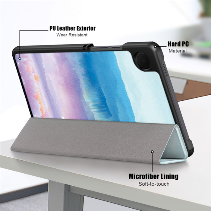 A-One Brand - Galaxy Tab A9 Fodral Pattern Printing Tri-fold Konstläder