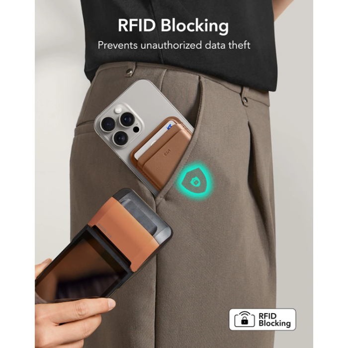 ESR - ESR MagSafe Korthållare Magnetisk Classic RFID - Brun