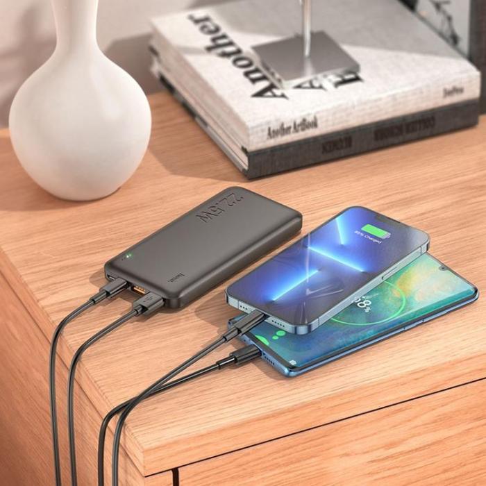 Hoco - Hoco Powerbank 10000 mAh 22.5W PD QC 3A J101 - Svart