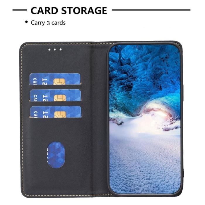 BINFEN COLOR - BINFEN Samsung Galaxy A57 Fodral KonstLäder - Svart