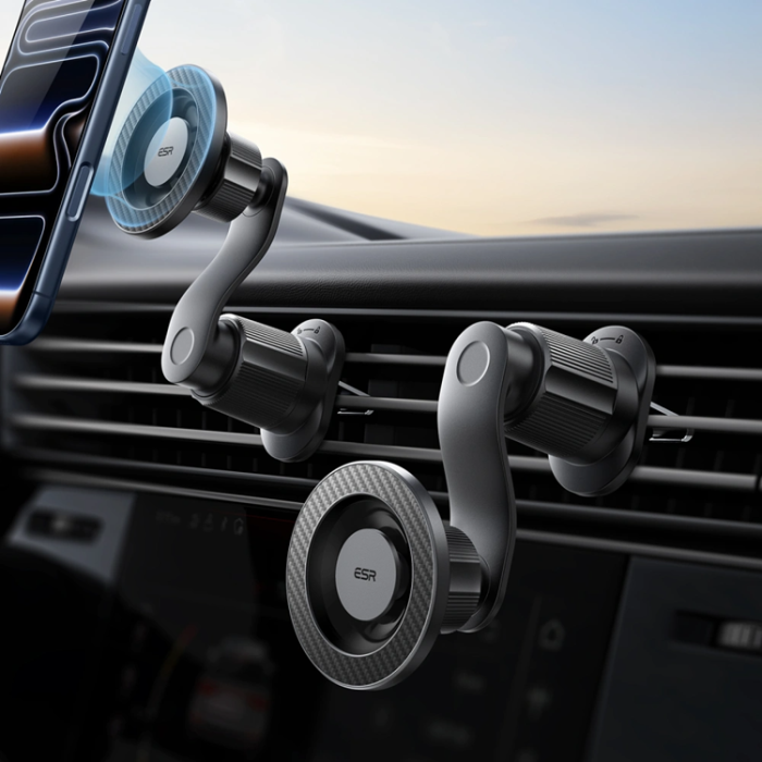 ESR - ESR Mobilhållare För Ventilationsfäste Magnetic Magsafe Omnilock - Svart
