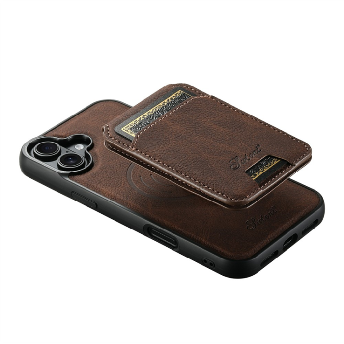 SUTENI - SUTENI iPhone 17 Mobilskal MagSafe Kickstand H16 - Brun