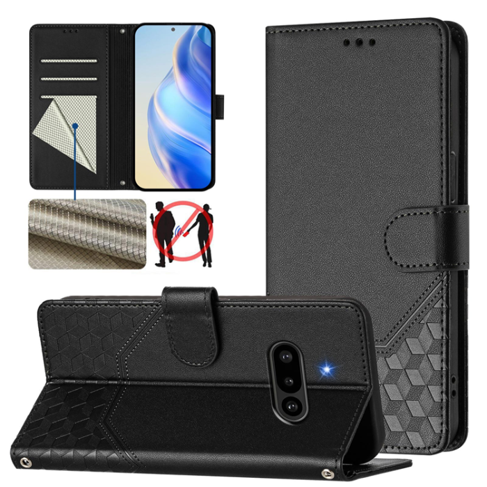 A-One Brand - Nothing Phone (3a) Plånboksfodral Imprinted Honeycomb RFID
