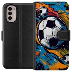 iSecrets - Pl&aring;nboksfodral till Motorola Moto G41 med Fotbollar