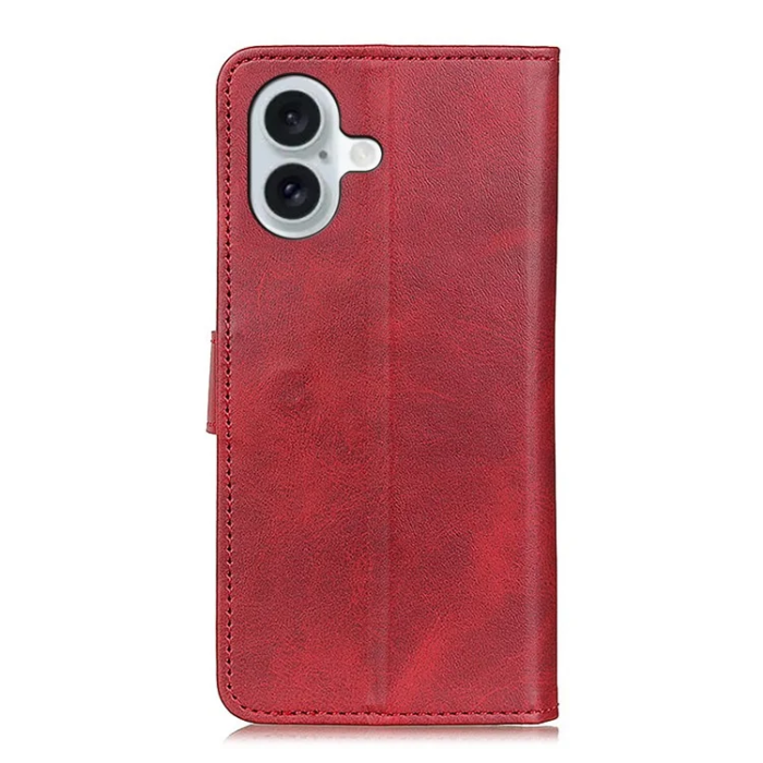 A-One Brand - iPhone 17 Plånboksfodral Cowhide Texture - Röd