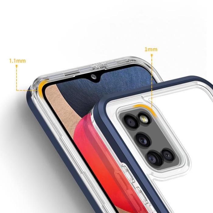 OEM - 3in1 Galaxy A03s Skal Frame Gel - Blå