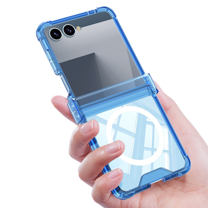 GKK - GKK Galaxy Z Flip 7 Mobilskal MagSafe Airbag Hinge Shockproof - Blå