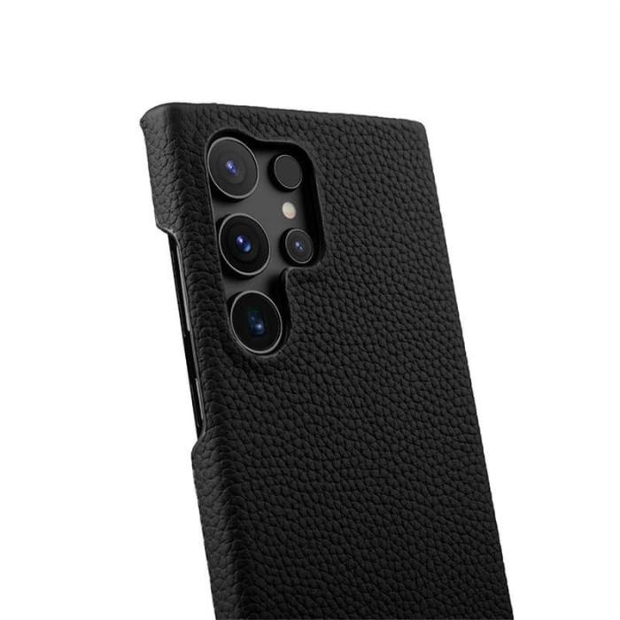 Melkco - MELKCO Mobilskal till Samsung Galaxy S25 Ultra Äkta Läder PC - Svart