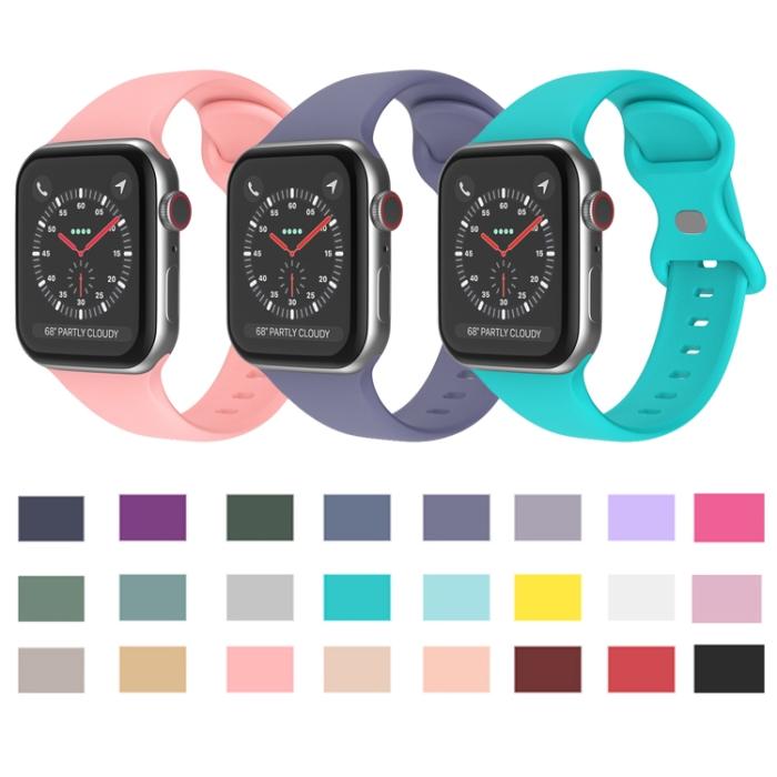 OEM - Apple Watch 7 41mm Armband Silikon - Barbie Rosa