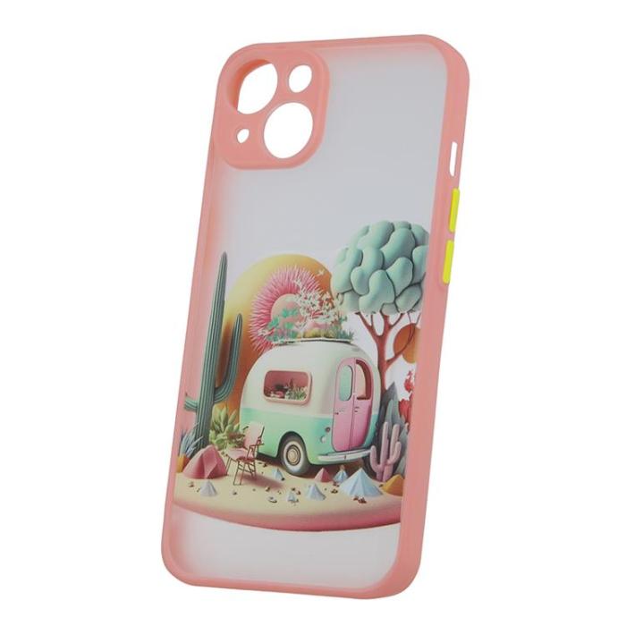 OEM - iPhone 12 Mobilskal Ultra Trendy Travel - Rosa