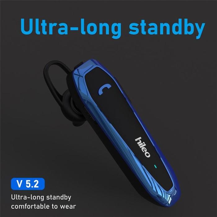 HILEO - HILEO Single In-Ear Trådlösa Hörlur Bluetooth Business Hi6 - Svart