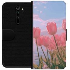 iSecrets - Plånboksfodral till Xiaomi Redmi Note 8 Pro med Rosa Tulpaner