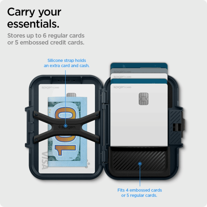 Spigen - Spigen Universal Magsafe Korthållare Lock Fit - Metal Slate