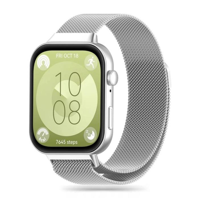 UTGATT - Tech-Protect Huawei Watch Fit 3 Armband Milaneseband - Silver