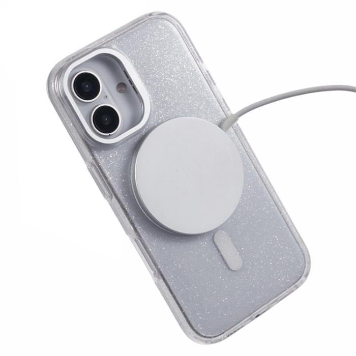 KIGC - KIGC iPhone 16 Mobilskal MagSafe Epoxy Kickstand - Vit