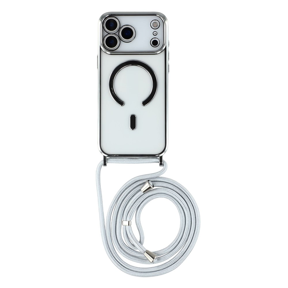 iPhone 17 Pro Max Mobilskal MagSafe Electroplating TPU - Silver | 2353 | AlltMobil