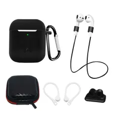 OEM - [5-Pack] Airpods 1/2 Tillbehör Set - Svart