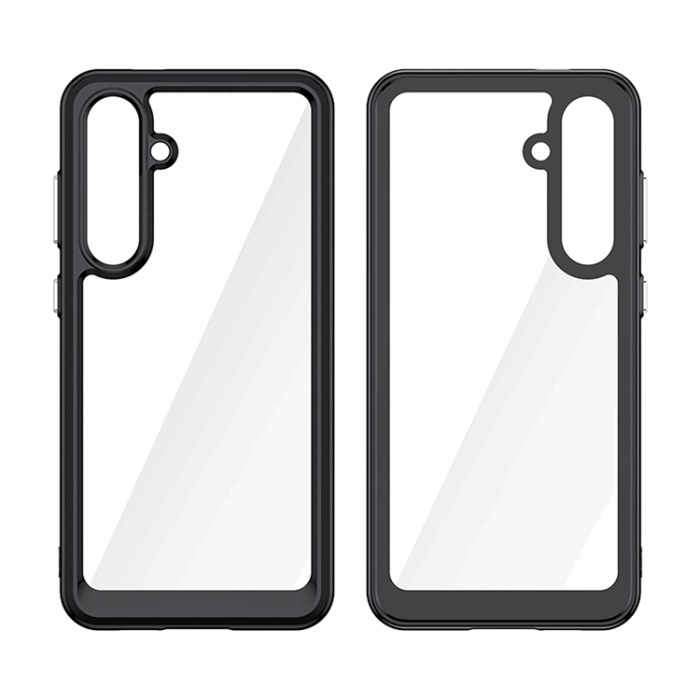 OEM - Galaxy S24 FE Mobilskal Outer Space med Ram - Svart