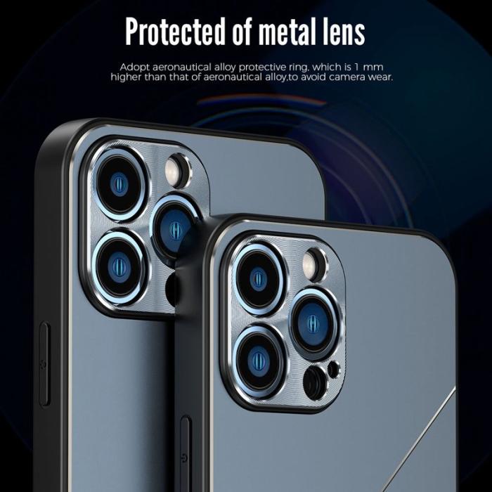 R-JUST - R-JUST RJ-52 Mobilskal till iPhone 14 Pro, Aluminium + TPU, Silver