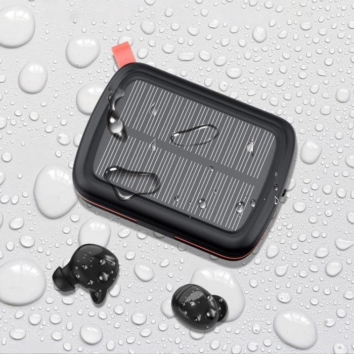 Choetech - Choetech In-ear Hörlurar BH-T05 Solar TWS med Powerbank 2500mAh - Svart