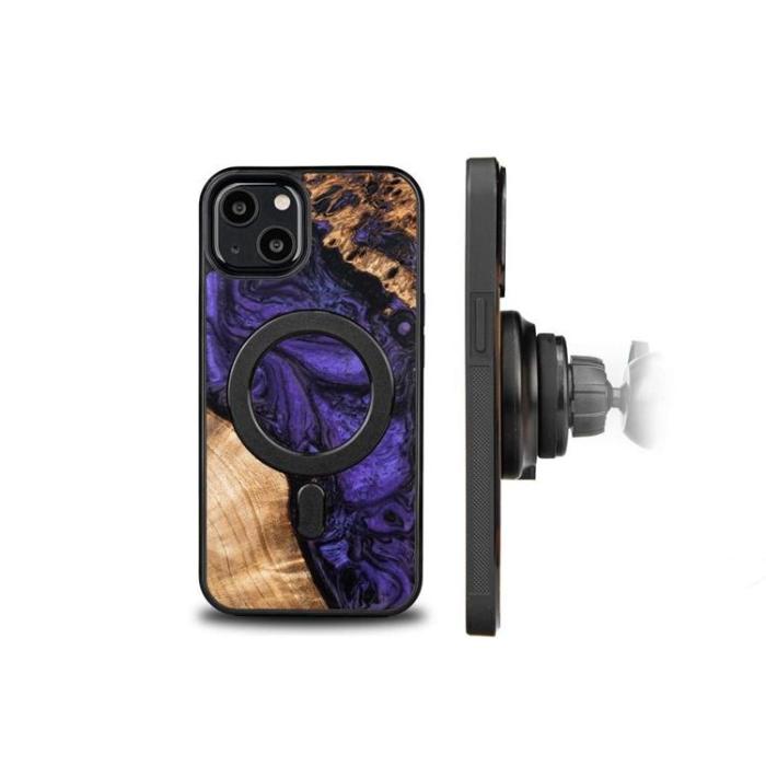 Bewood - Bewood iPhone 13 Mobilskal Magsafe Unique Voilet - Svart