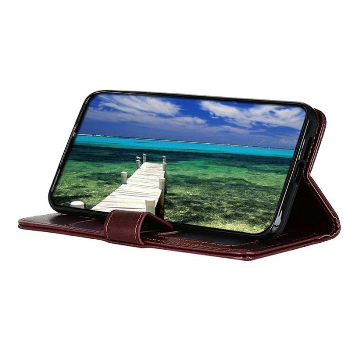 OEM - Mobilfodral för Samsung Galaxy S26 Plus Konstläder Ställ - Brun