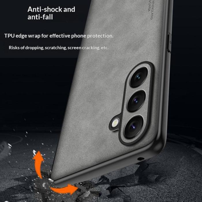 OEM - Mobilskal för Samsung Galaxy S26 Plus Konstläder TPU - Brun