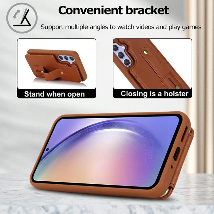 OEM - Mobilfodral för Samsung Galaxy S26 Plus Kickstand Kortfack TPU - Brun