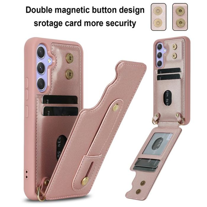 OEM - Mobilfodral för Samsung Galaxy S26 Plus Kickstand Kortfack TPU - Roséguld