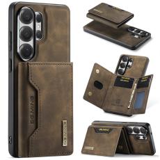 DG.MING - DG.Ming Mobilfodral f&ouml;r Samsung Galaxy S26 Ultra Konstl&auml;der Tri-Fold - Kaffe