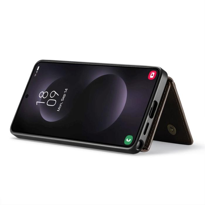 DG.MING - DG.Ming Mobilfodral för Samsung Galaxy S26 Ultra Konstläder Tri-Fold - Kaffe