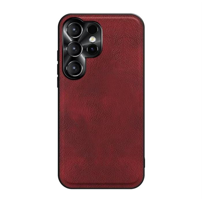 OEM - Mobilskal för Samsung Galaxy S26 Ultra PU + TPU + PC - Vinröd