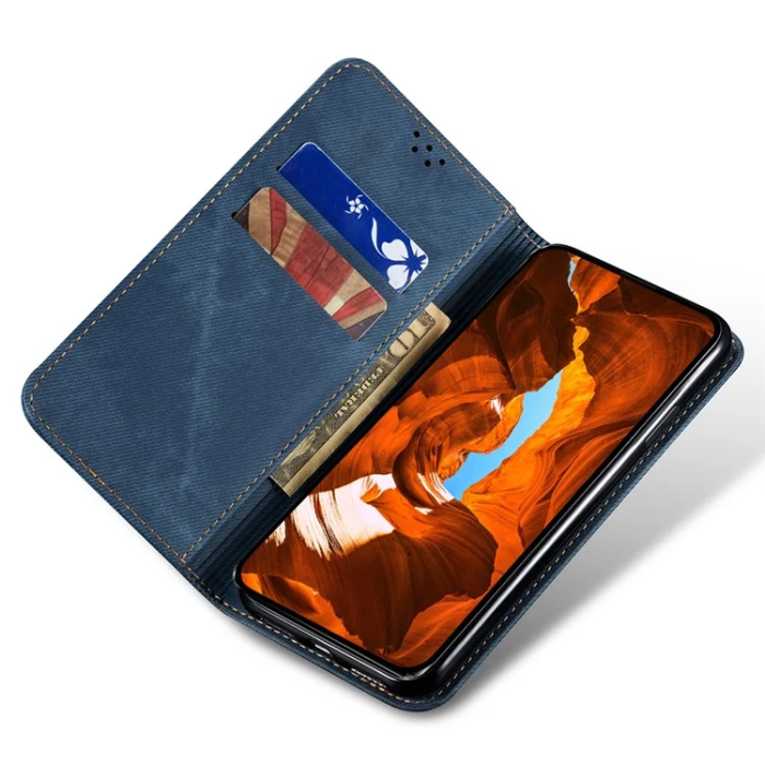 A-One Brand - Nothing CMF Phone 2 Pro Plånboksfodral Jeans Cloth Texture - Blå