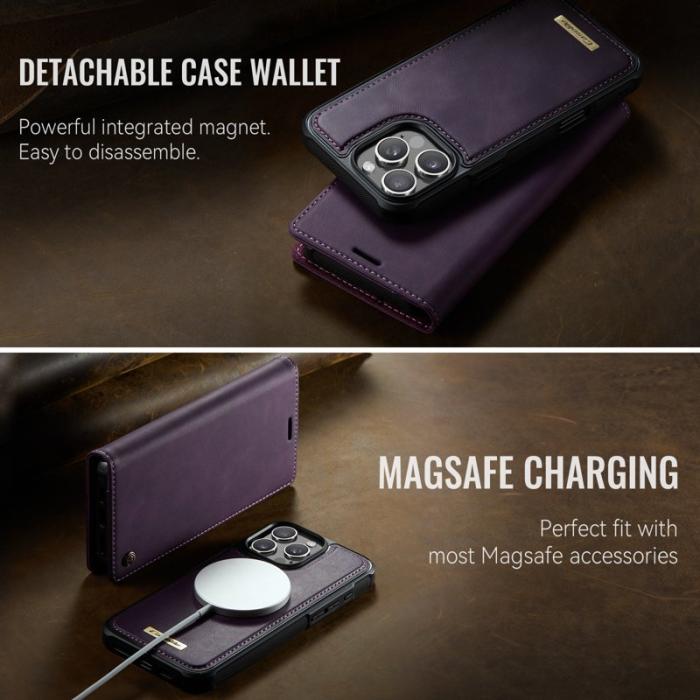Caseme - CASEME C49 iPhone 16 Pro Fodral MagSafe RFID-Skydd Lila