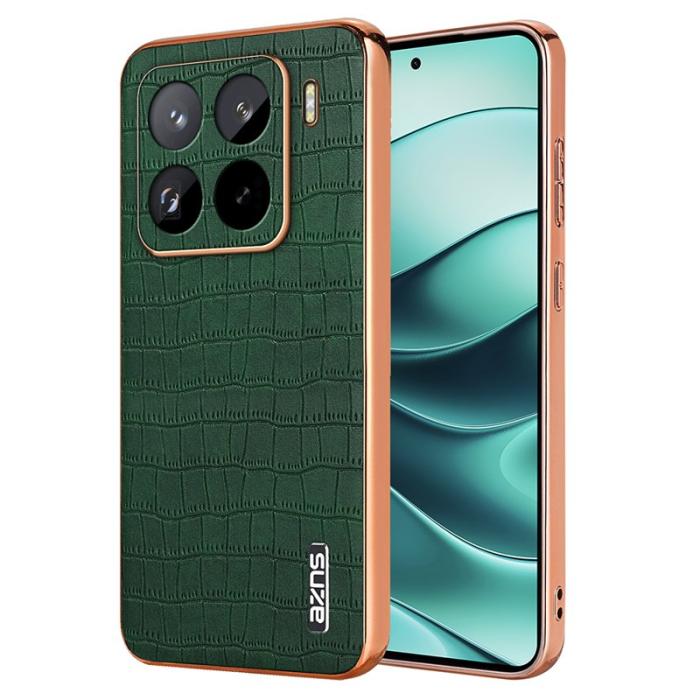 AZNS - AZNS Xiaomi 15 Pro Fodral - Electroplating KonstLäder - Grön