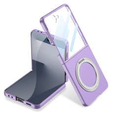 GKK - Galaxy Z Flip 7 Mobilskal Kickstativ Med Härdat glas - Lila