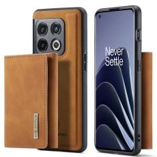 DG.MING - DG.MING OnePlus 10 Pro 5G Konstl&auml;der Pl&aring;nboksfodral Magnetisk Brun