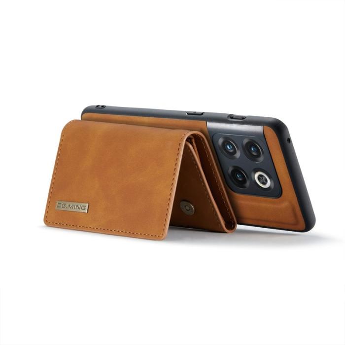 DG.MING - DG.MING OnePlus 10 Pro 5G Konstläder Plånboksfodral Magnetisk Brun